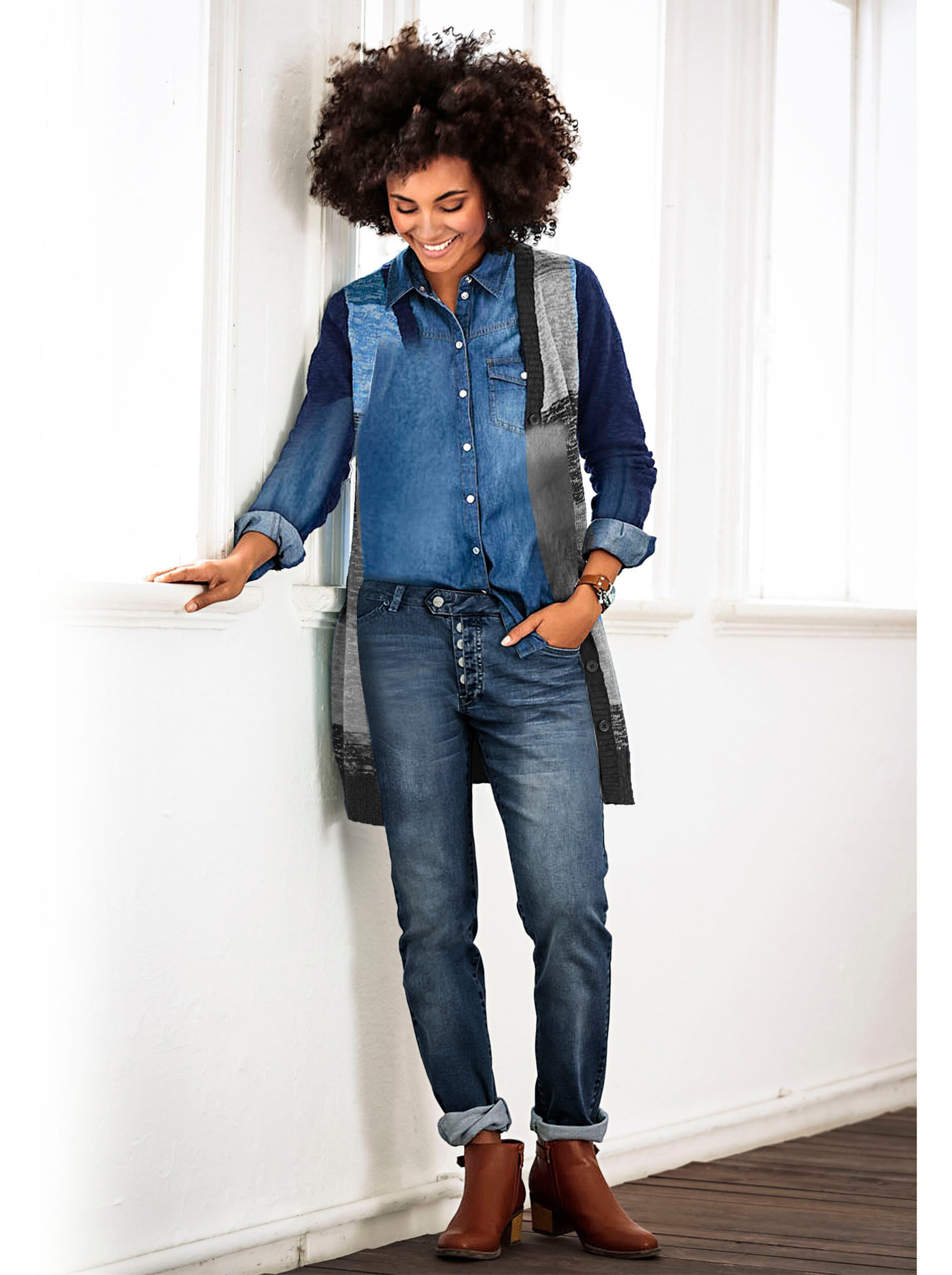 5-Pocket-Jeans in dark blue