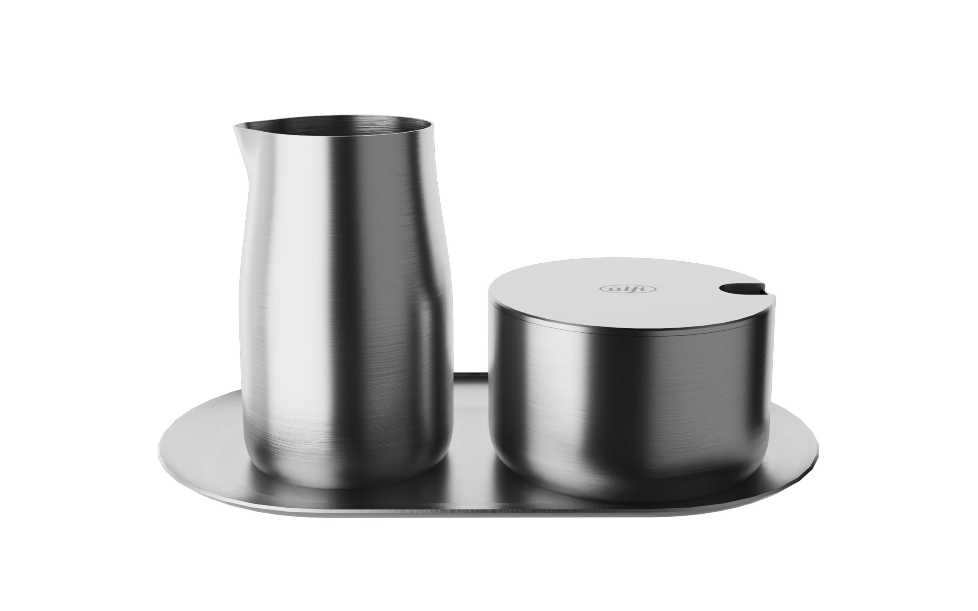 Zucker-Sahne-Set, stainlesssteel mat, 3-teilig
