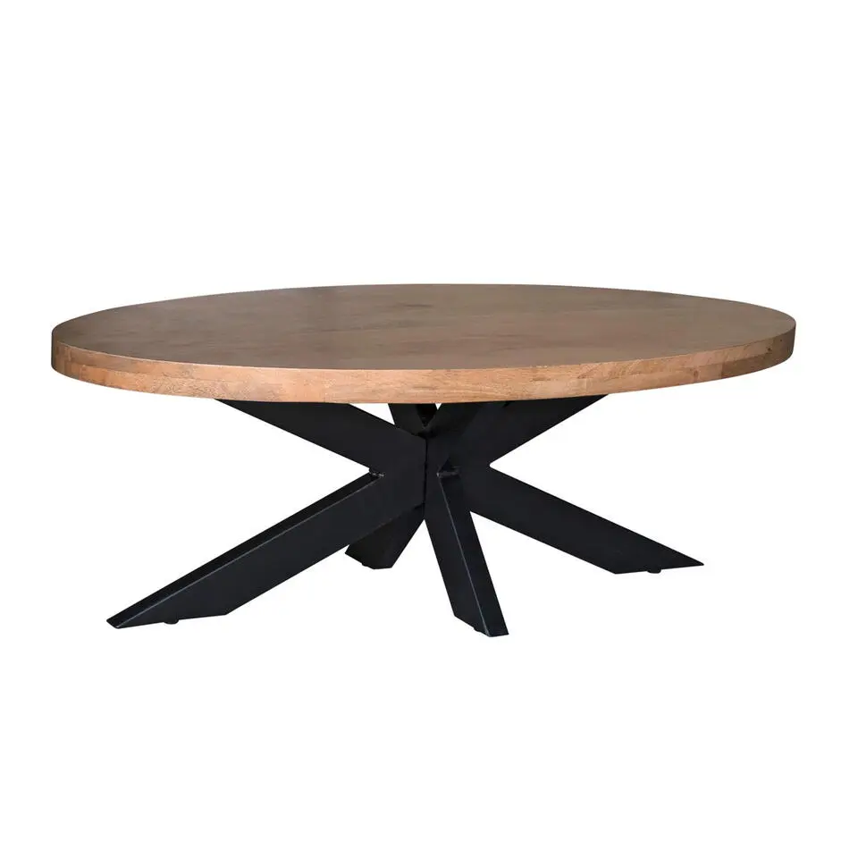 Salontafel Ovaal Naturel Hout - 130x70x46cm - Denver
