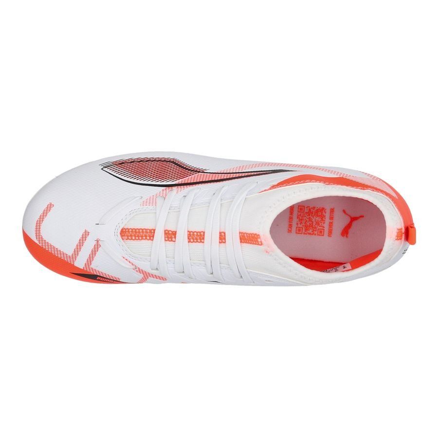 PUMA Ultra 5 Match MG Unlimited - Blanc/Noir/Glowing Red Enfant
