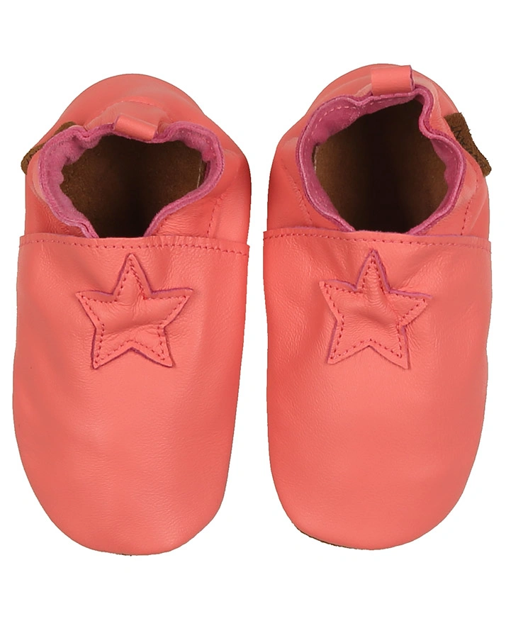 Krabbelschuhe STAR in pfirsich