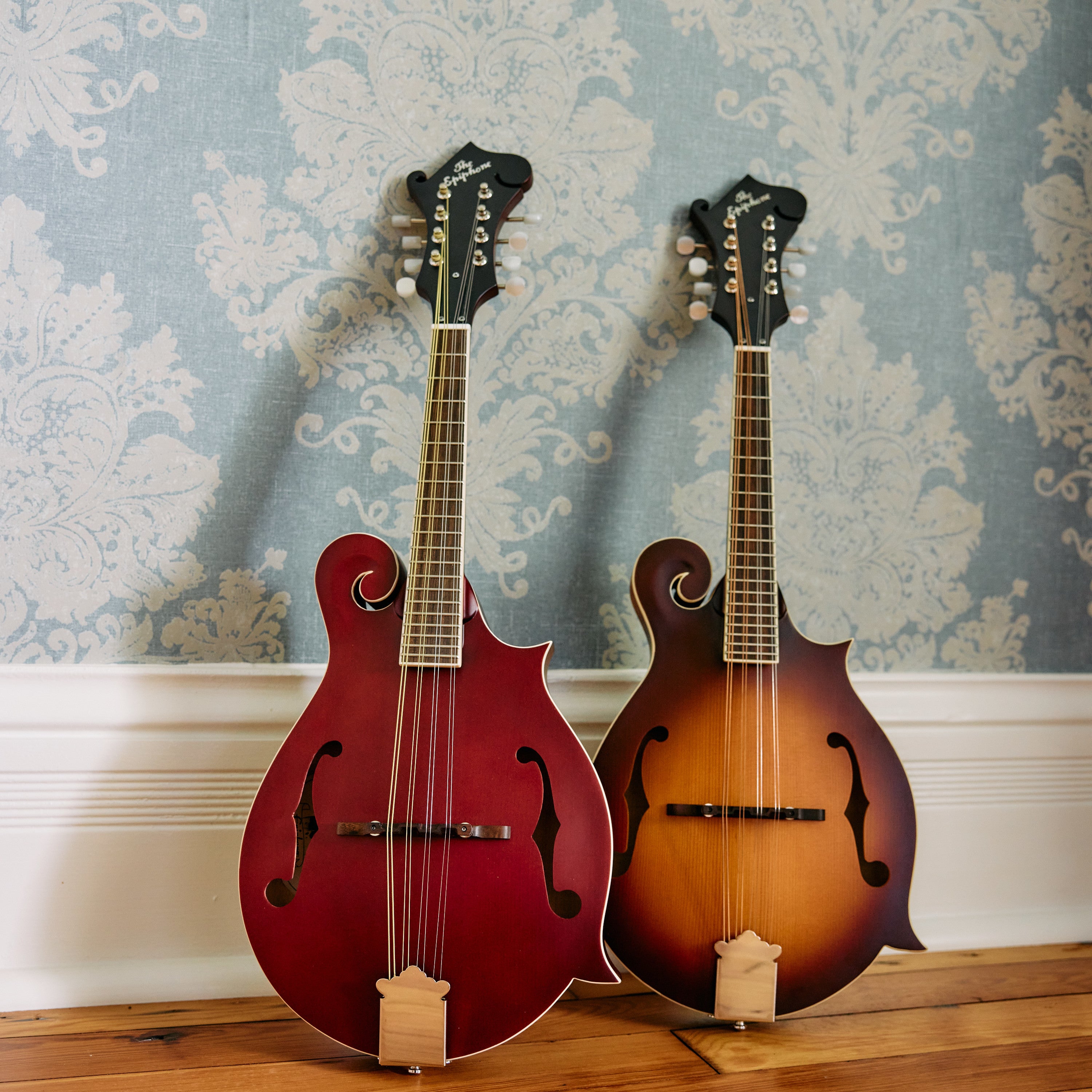 Epiphone F-5 Studio Wine Red Satin F-stijl mandoline met premium gigbag