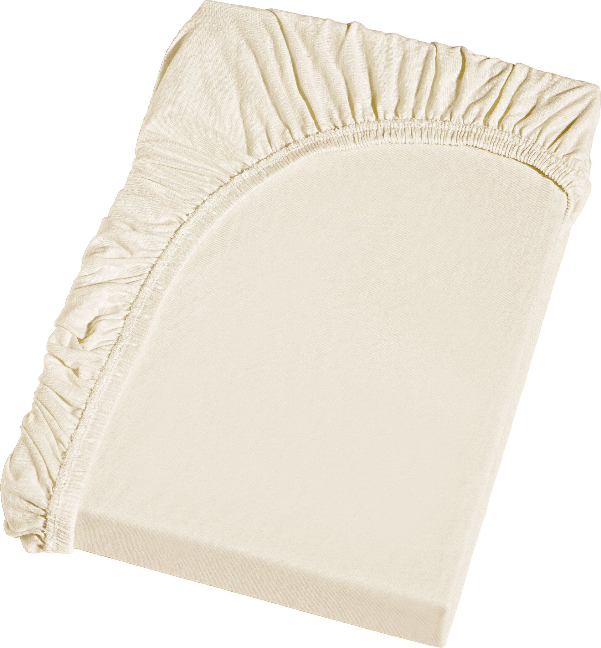 2er Set - Jersey-Spannbetttuch Baumwolle Beige ca. 90 x 200 cm