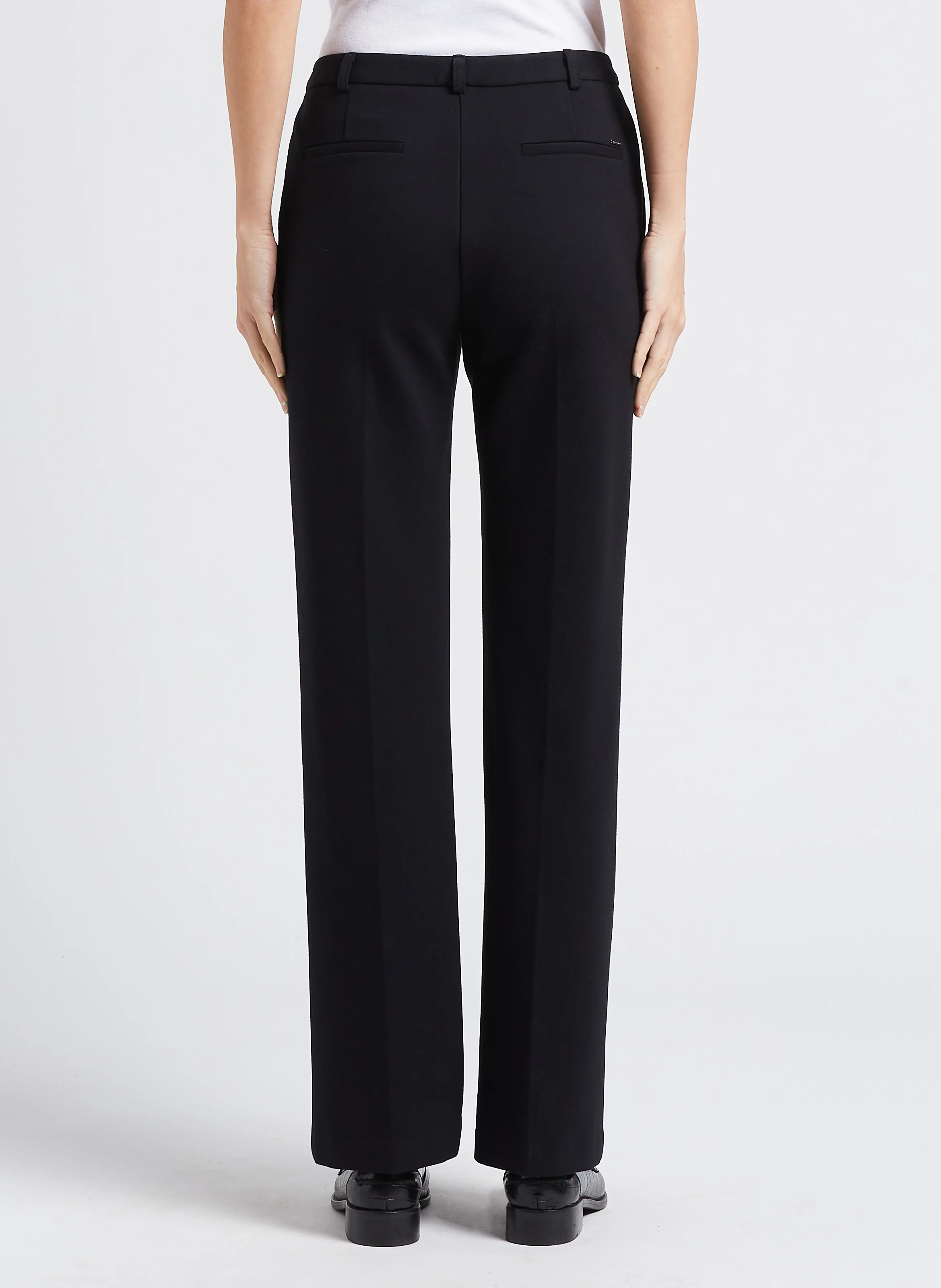 Pantalon droit taille haute | Noir