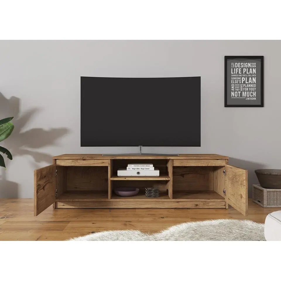 Meubella - TV-Meubel Diaz - Eiken - 120 cm