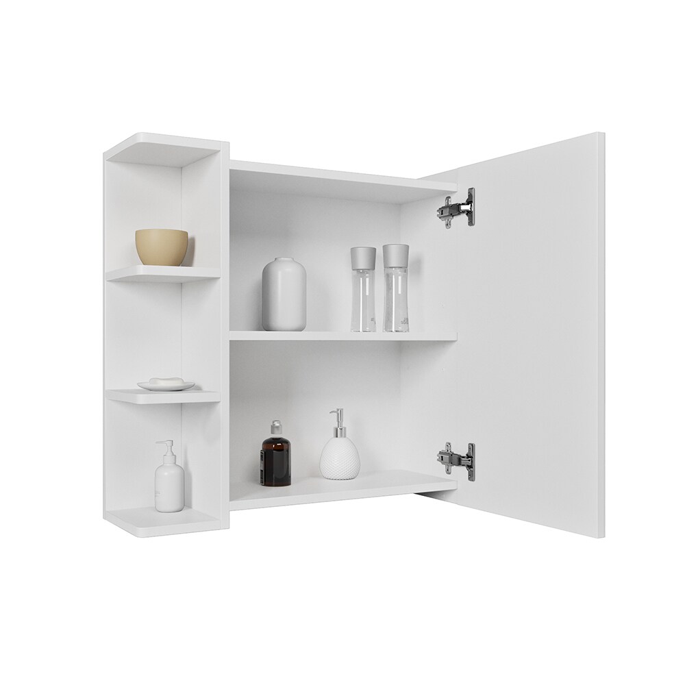 VICCO Badspiegel FYNN 62 x 64 cm weiß - Spiegel Spiegelschrank Wandspiegel