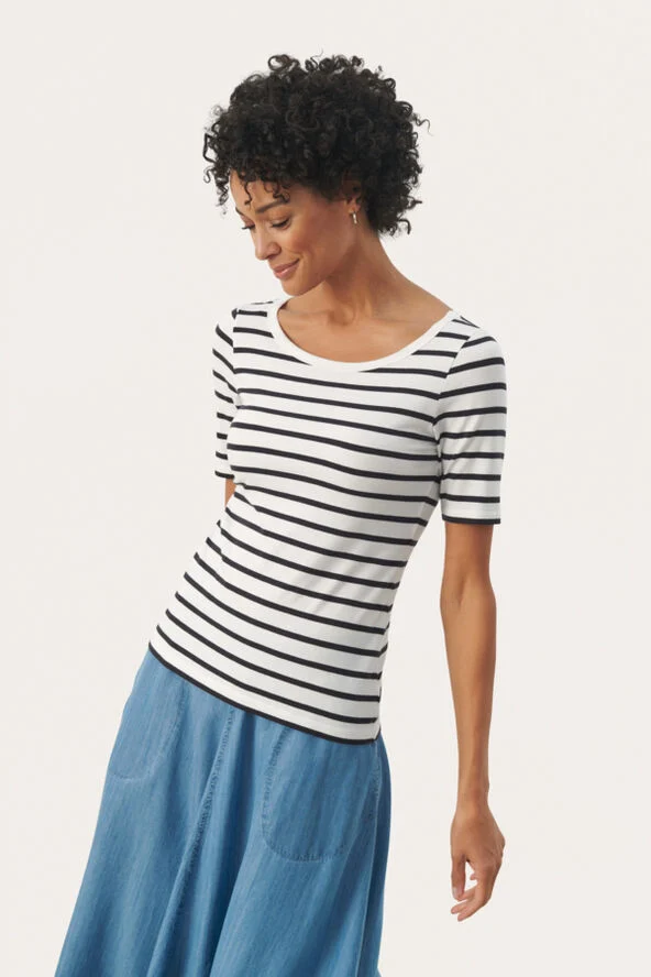 Part Two EamajaPW TS Navy stripe