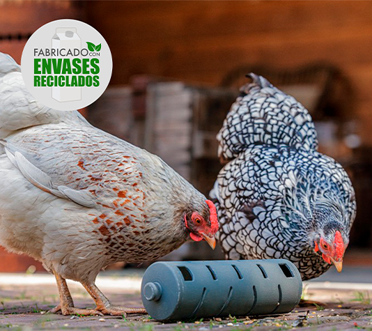 Alimentador interativo com rolo para galinhas e outras aves - Brinquedo para galinhas - Alimentador divertido para galinhas - Rolo de petiscos