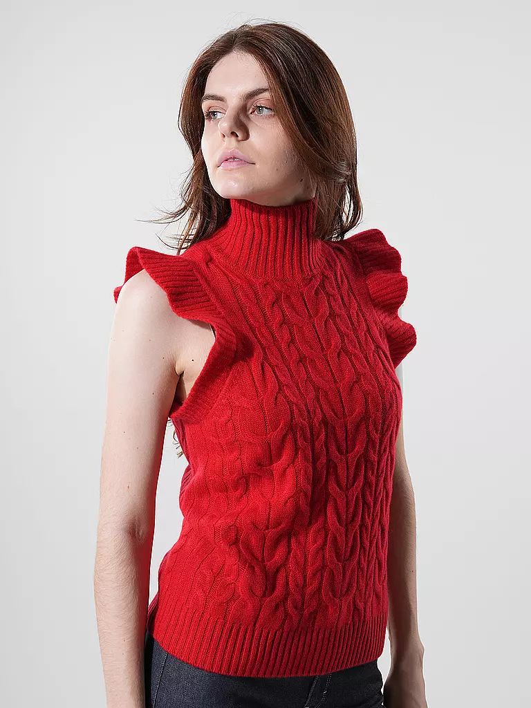DAVIDA Kaschmirpullunder rot