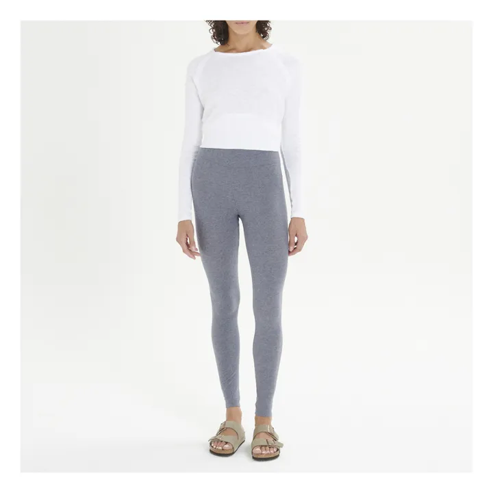 American Vintage Legging Ypawood | Gris anthracite chiné