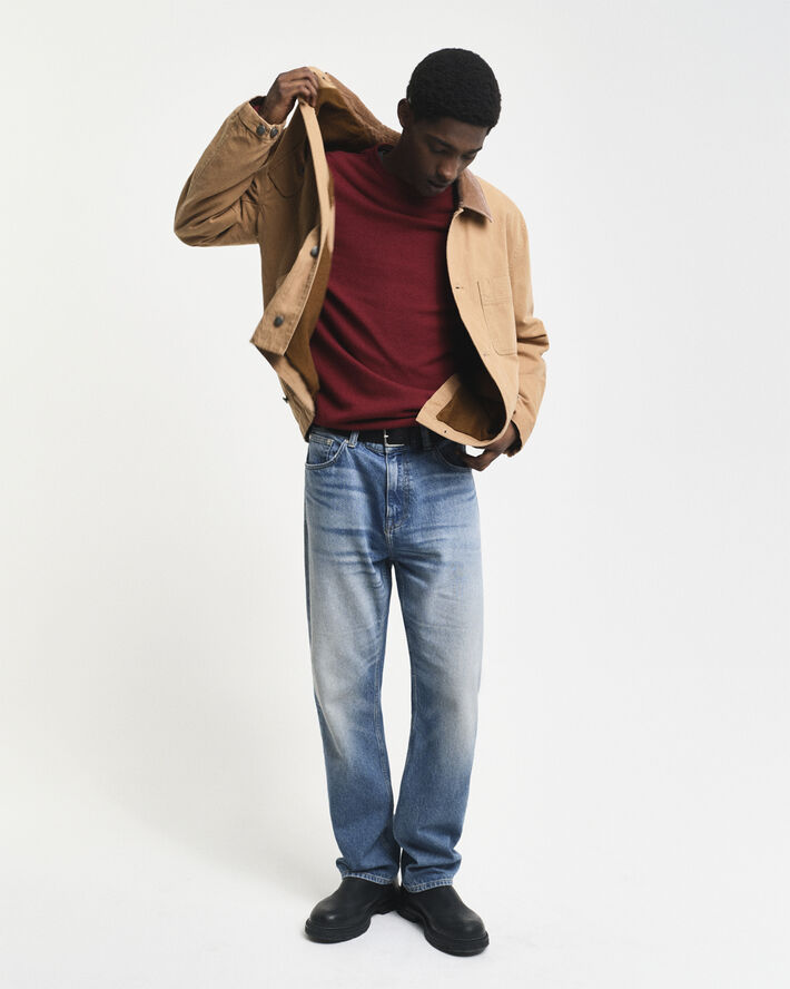 Gant SUPERFINE LAMBSWOOL C-NECK Plumped red