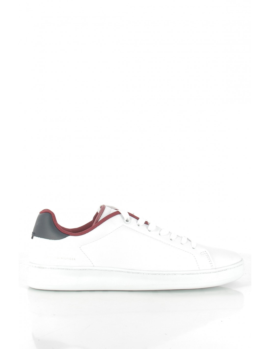 tommy hilfiger baskets de ville homme court sneaker leather cuir blanc