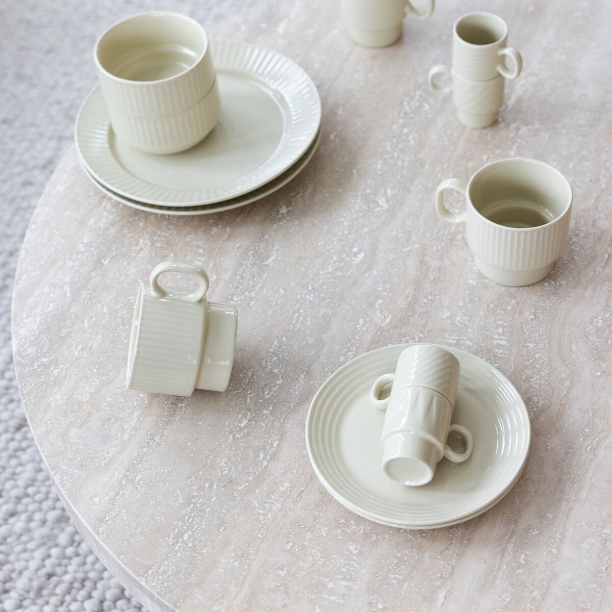 Sagaform Coffee & More espressokopper 4-pakning, beige