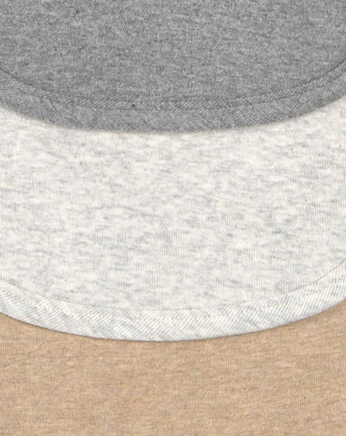 Klett-Lätzchen COTTON UNI 3er Set in dunkelgrau/hellgrau/beige