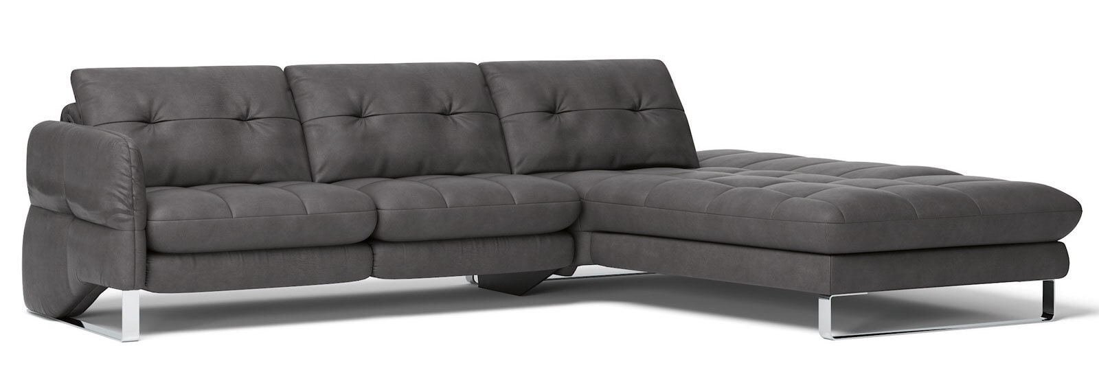 JOOP! Ecksofa 309 x 211 cm Leder bison