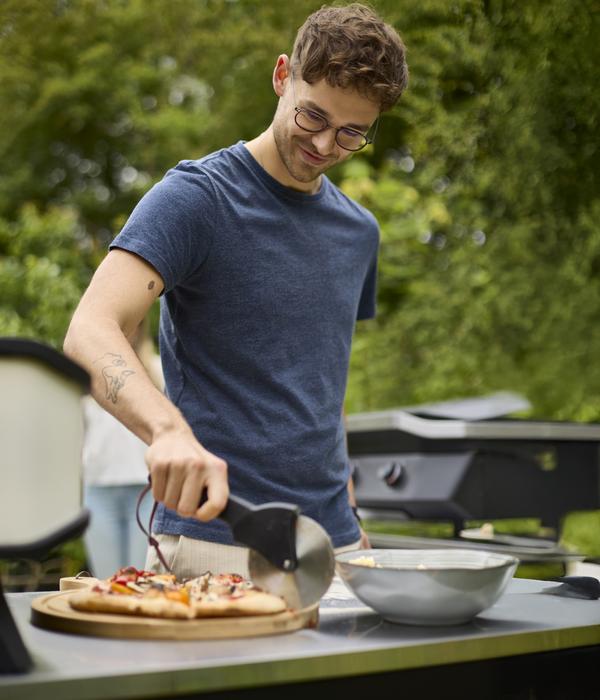 Cozze Pizzaschneidebrett mit Griff, ca.