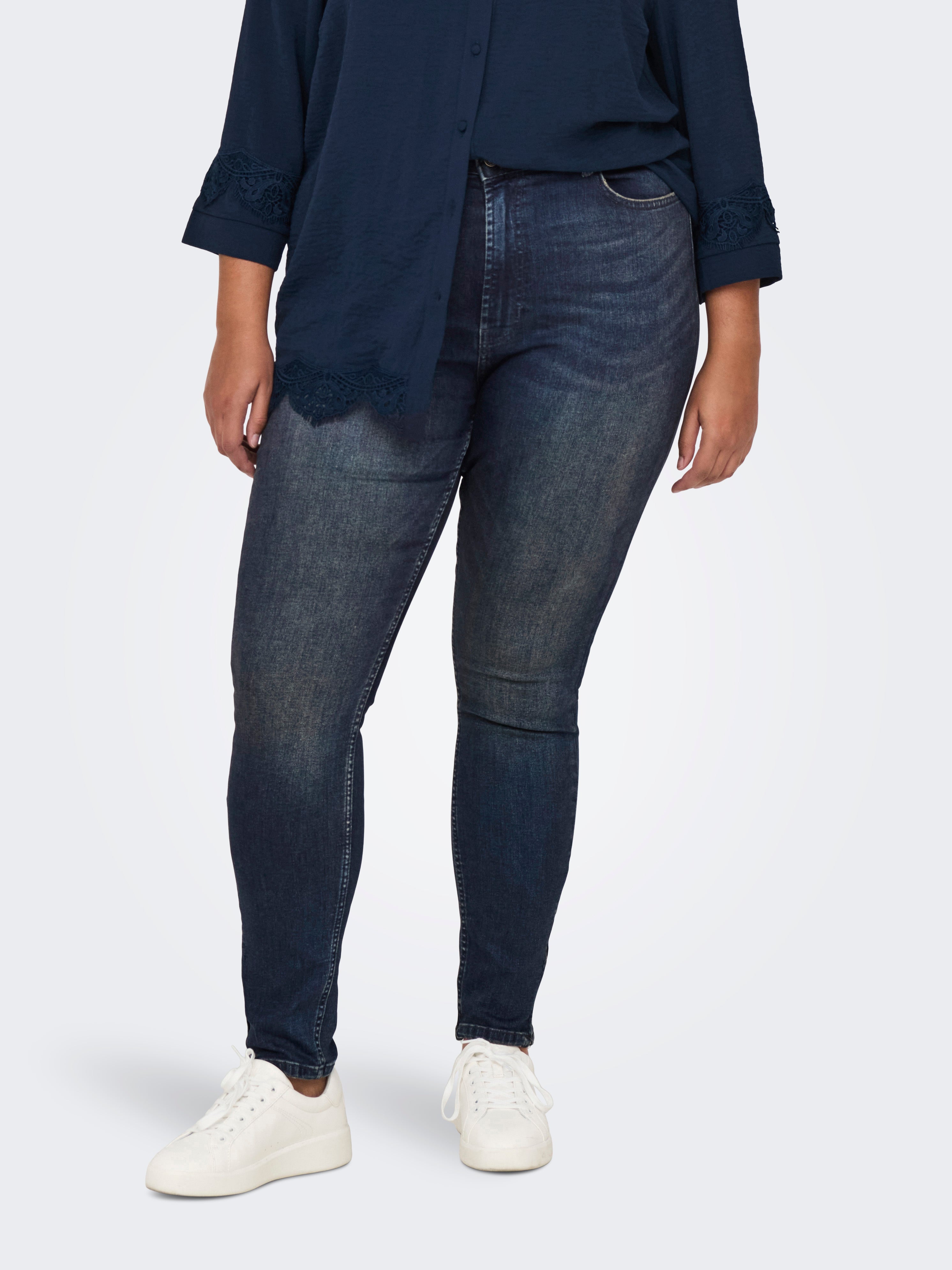 CARCROSBY Hohe Taille Skinny Fit Jeans Washed Black
