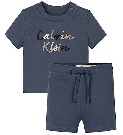 Calvin Klein Set - Shorts/T-Shirt - Colour Logo - Grisaille Grey