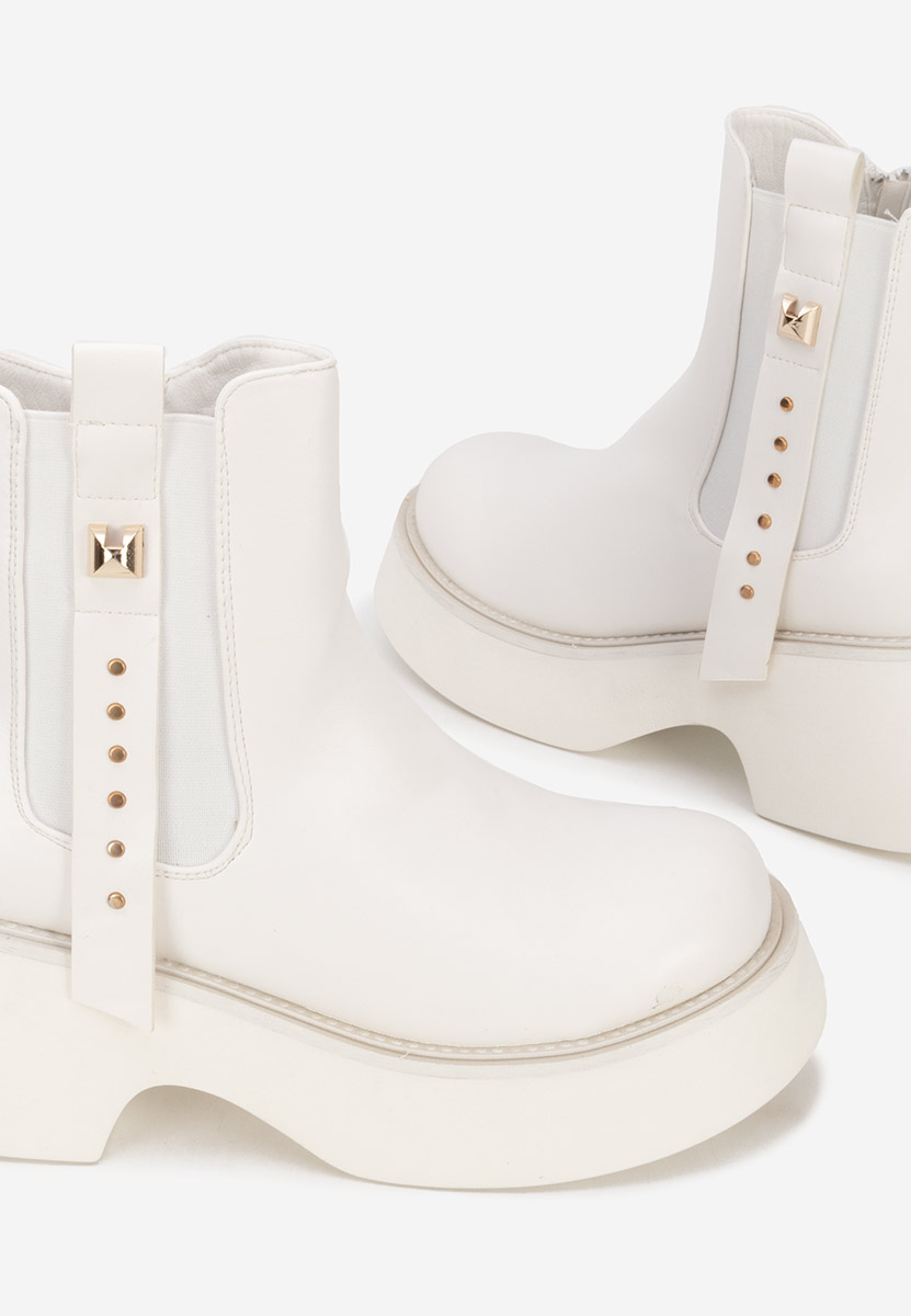 Bottines hautes femme blanches Janetia