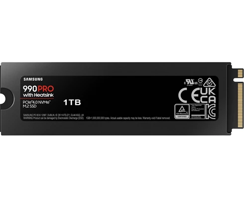 Samsung 990 PRO M.2 1TB NVMe PCIe 4 Heatsink