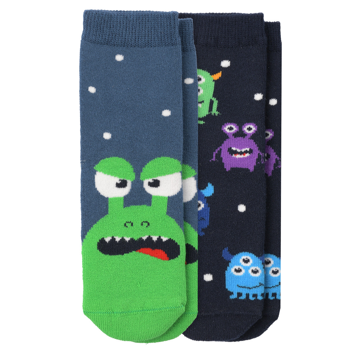 Topolino 2 Paar Jungen Frottee-Socken im Set dunkelblau / blau