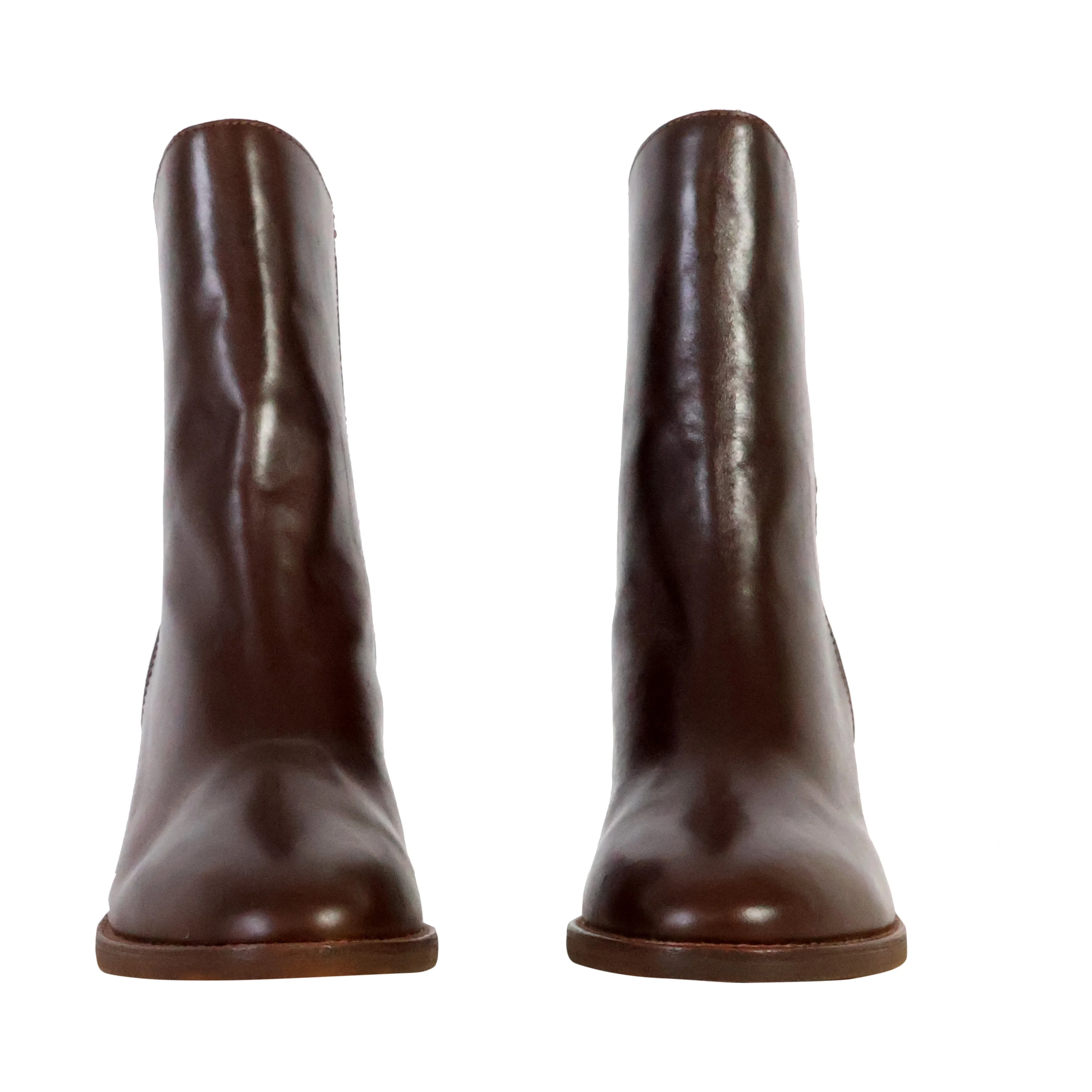 Bottines à talon cuiroxalys | Marron