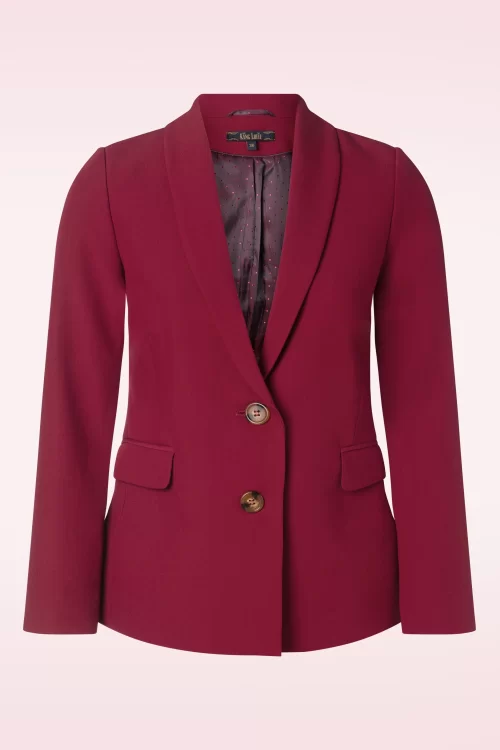 King Louie Brooke Marple blazer in rumba rood