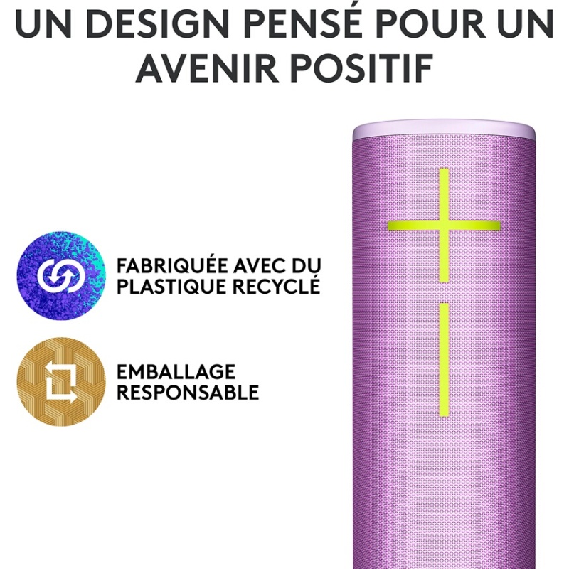Enceinte sans fil Ultimate Ears MEGABOOM 4, enceinte Bluetooth portable etanche avec un son puissant a 360 degres - Lilas