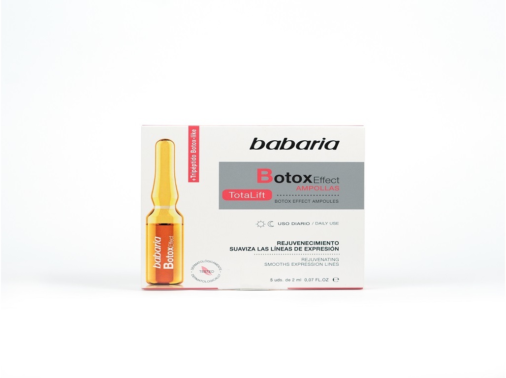 AMPOLAS FACIAIS BABARIA EFEITO BOTOX 5UN