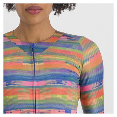 Maillot Manches Courtes Femme Sportful Glitch Bomber Multicouleur