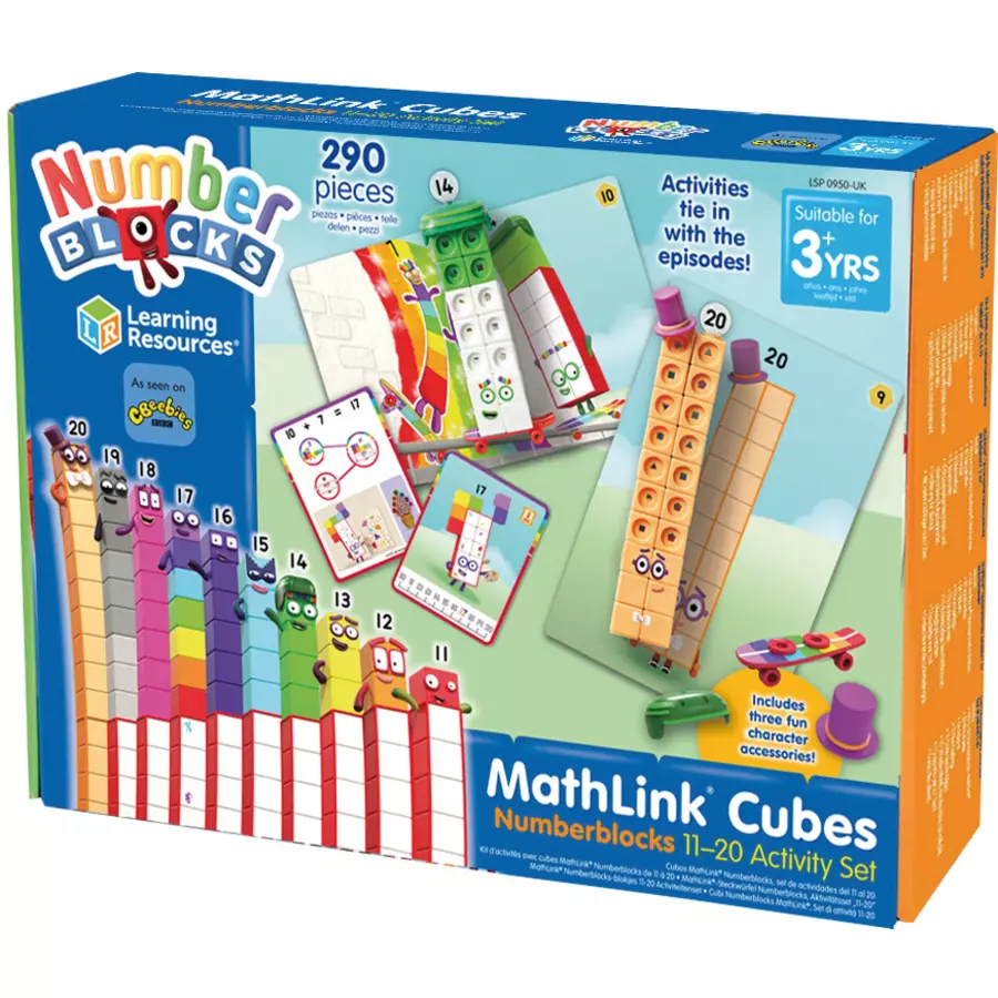 Learning Resources® Mathlink® Cubes Numberblocks 11-20 Activity Set