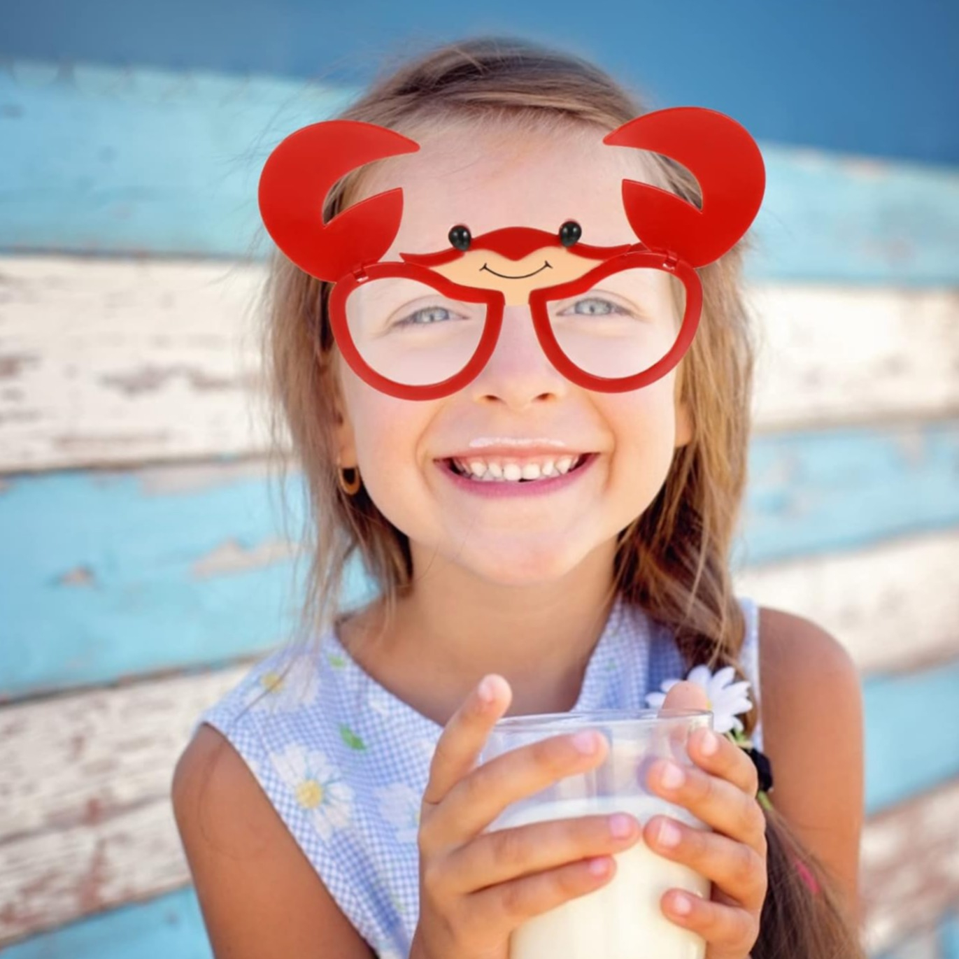 Photo Booth Sommer Brille Party Fotorequisite Verkleidungs Accessoire für lustige Bilder - Krebs