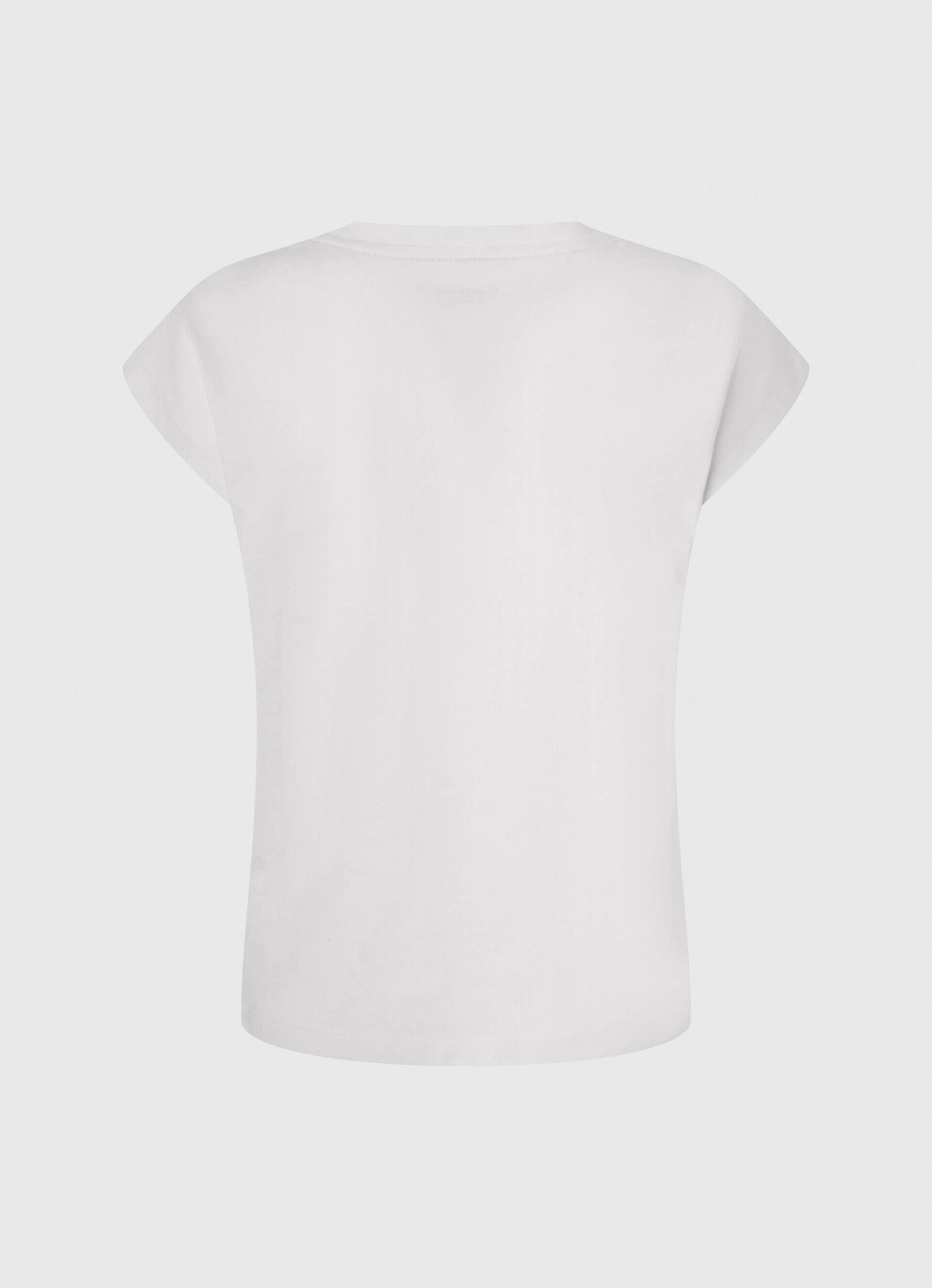 Camiseta com estampa da bandeira do Reino Unido - branca