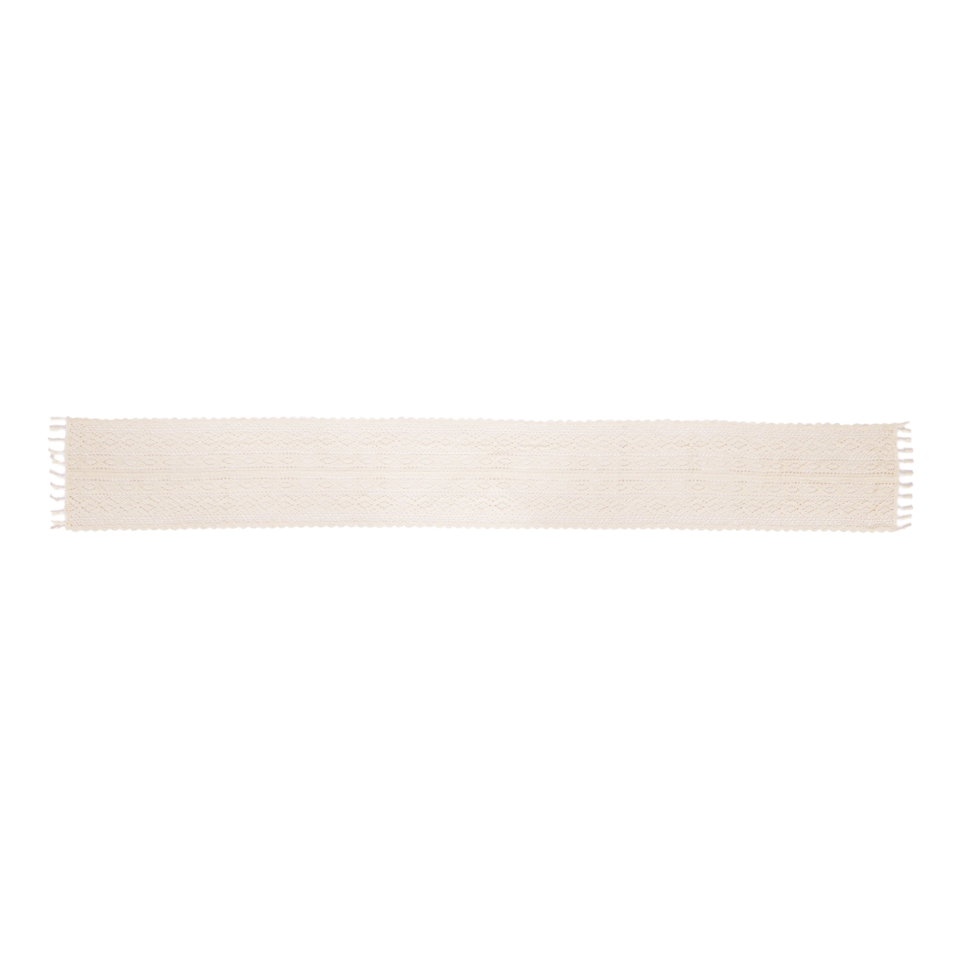 Tischläufer Makramee 180 x 24 cm beige