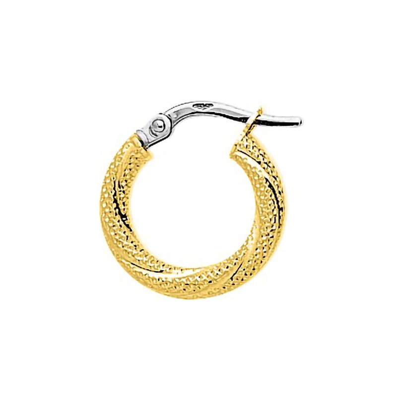 Créoles fantaisie Femme - Or 18 Carats - Diamètre 6mm