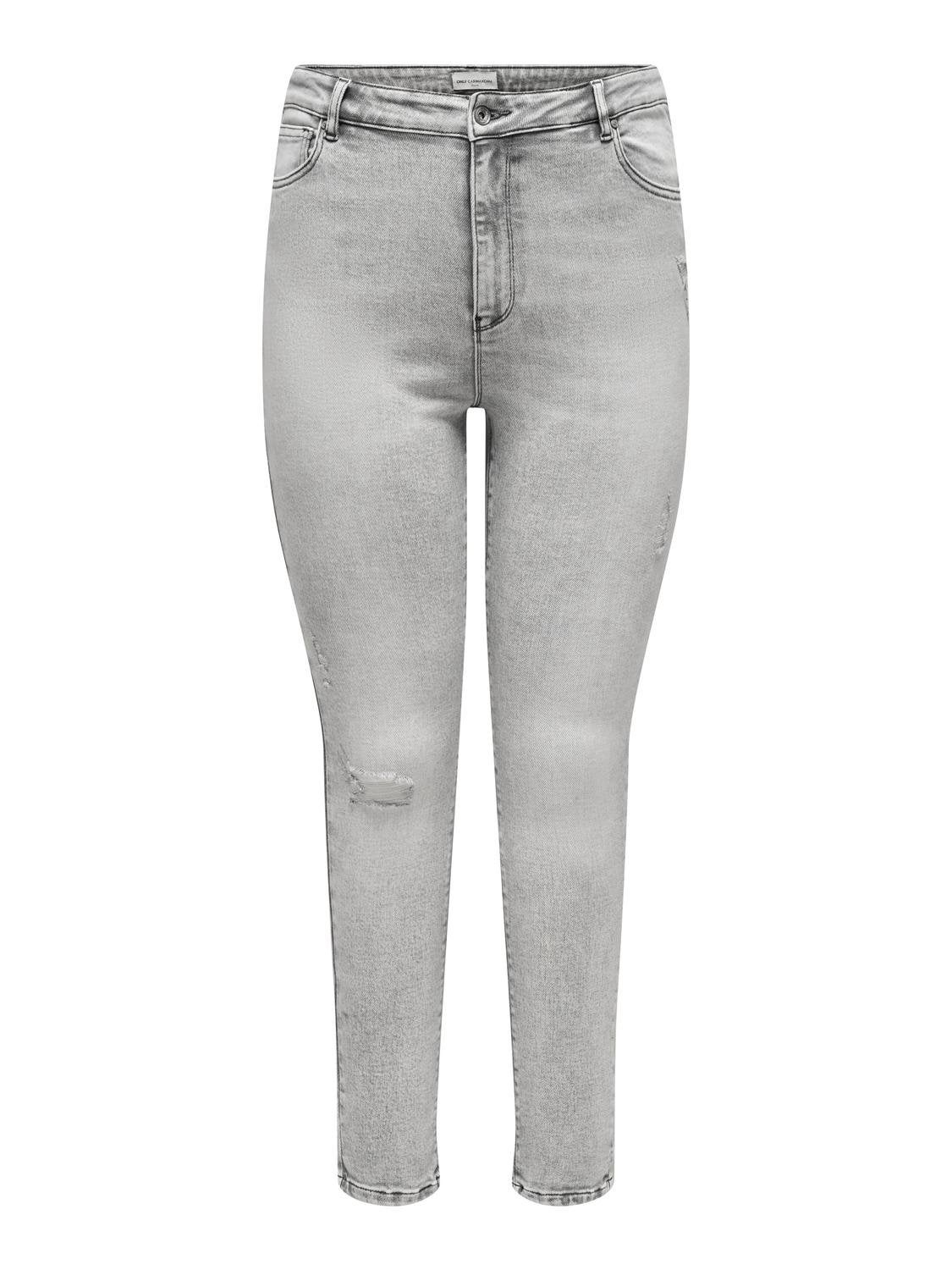 CARMILA Hohe Taille Skinny Fit Jeans Light Grey Denim
