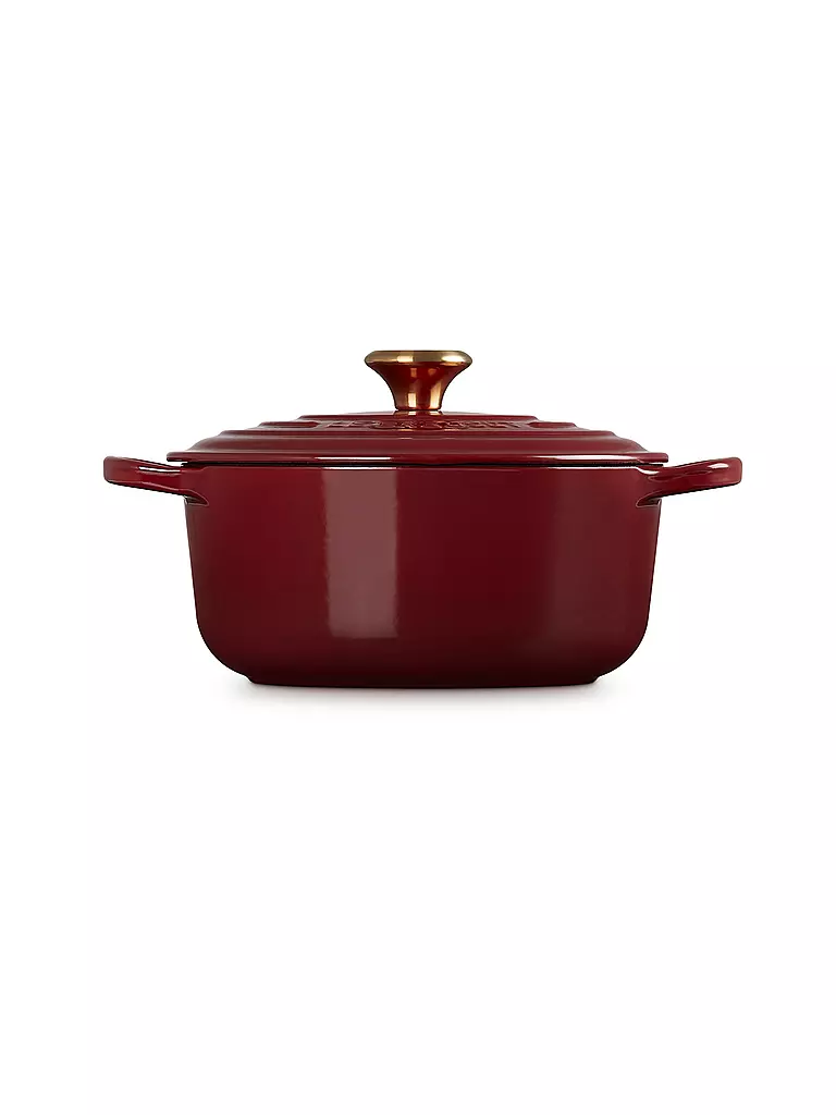 LE CREUSET Bräter rund SIGNATURE 20cm Garnet dunkelrot