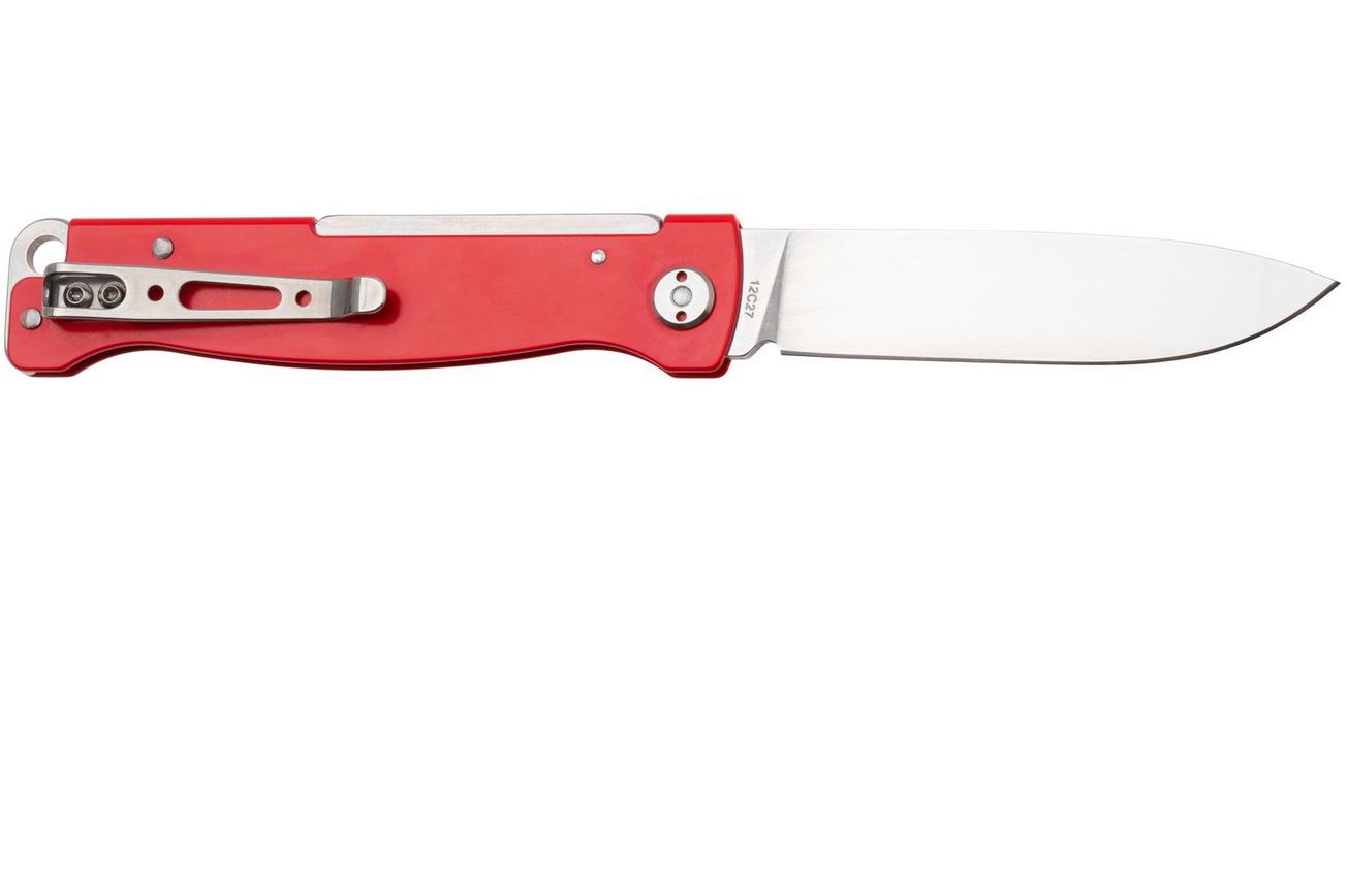 Böker Plus Atlas 01BP0013, Satin 12C27, Red Stainless Steel zakmes