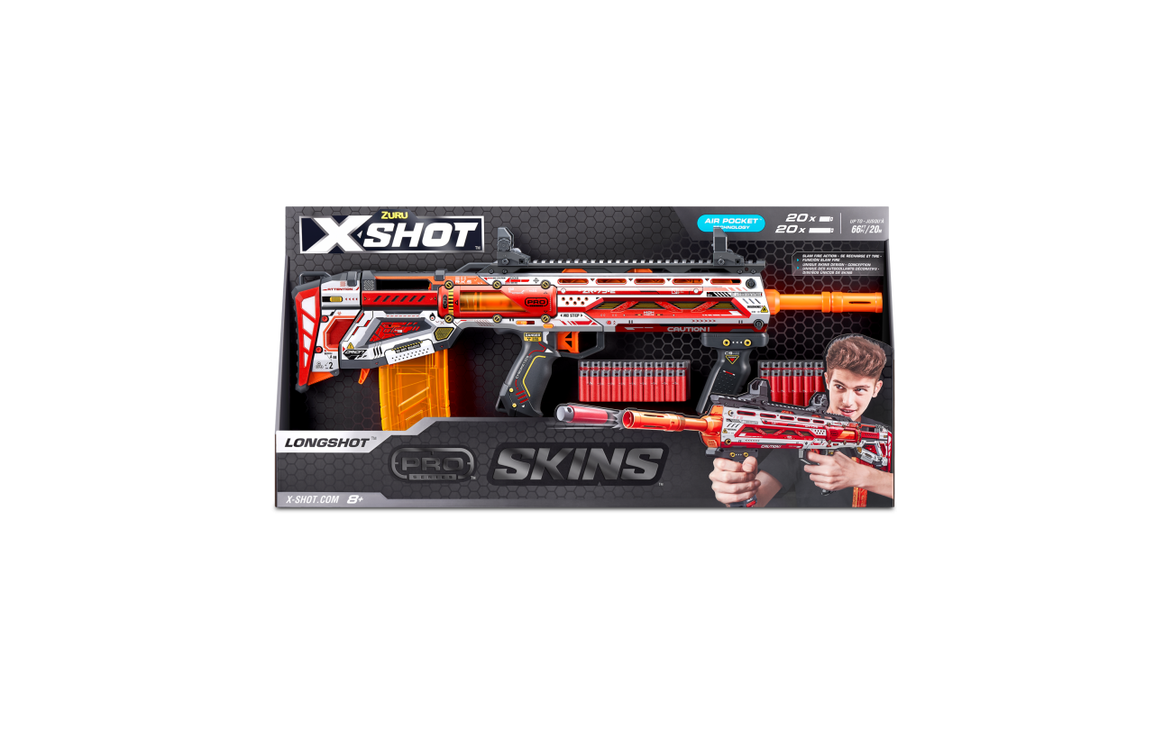 X-shot Skins Pro Longshot met 40 darts
