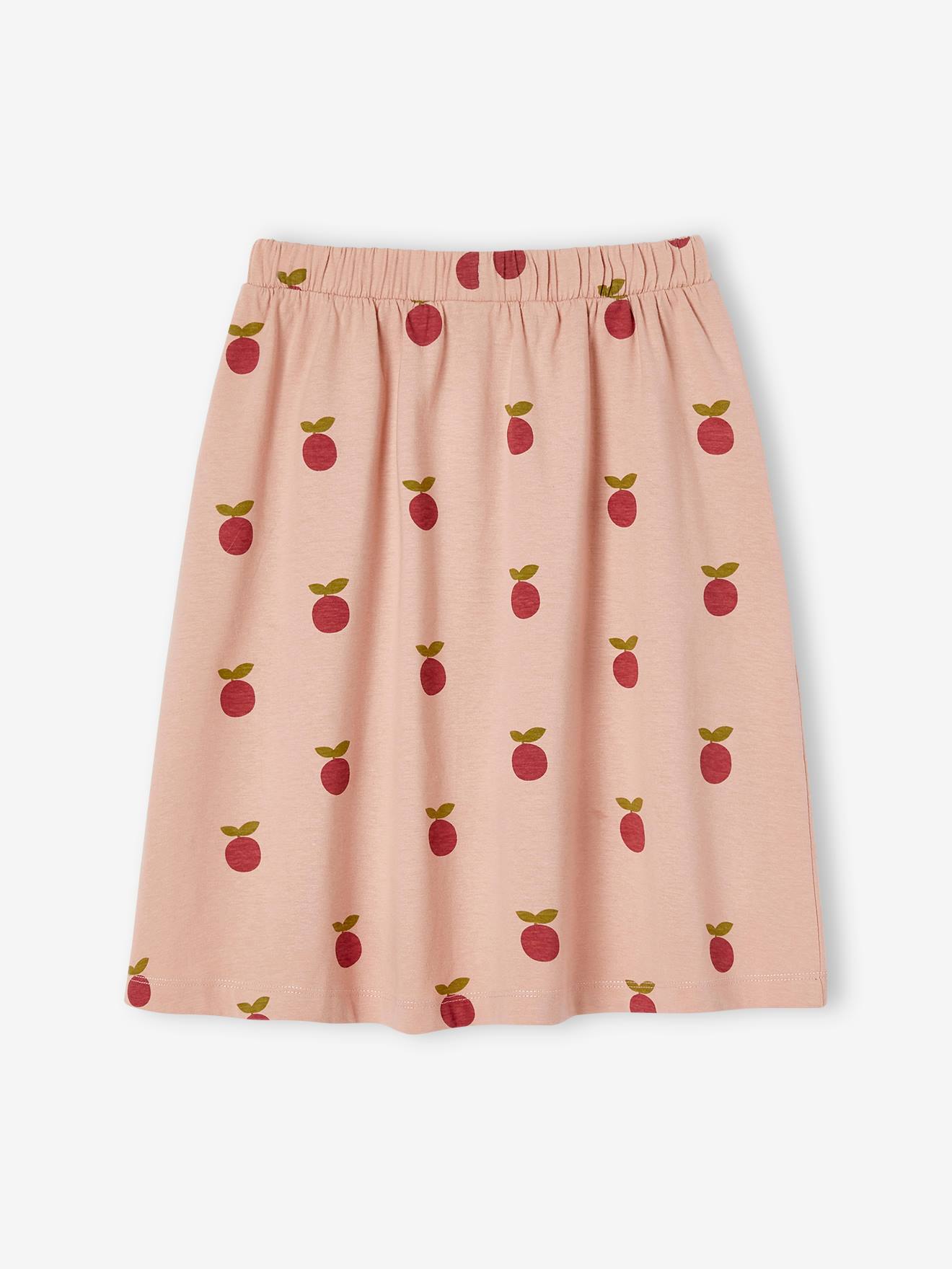 Saia longa estampada para meninas na cor azul celeste