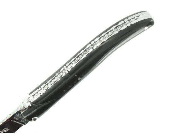 Laguiole 12 cm Buffle Plein Manche - Guillochage en Spirale Couteau de poche par Laguiole en Aubrac