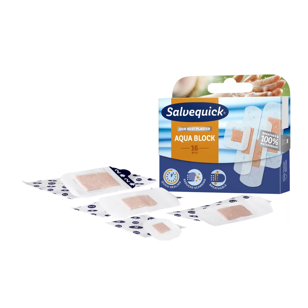Salvequick Aqua Block Plaster - 16 stk.