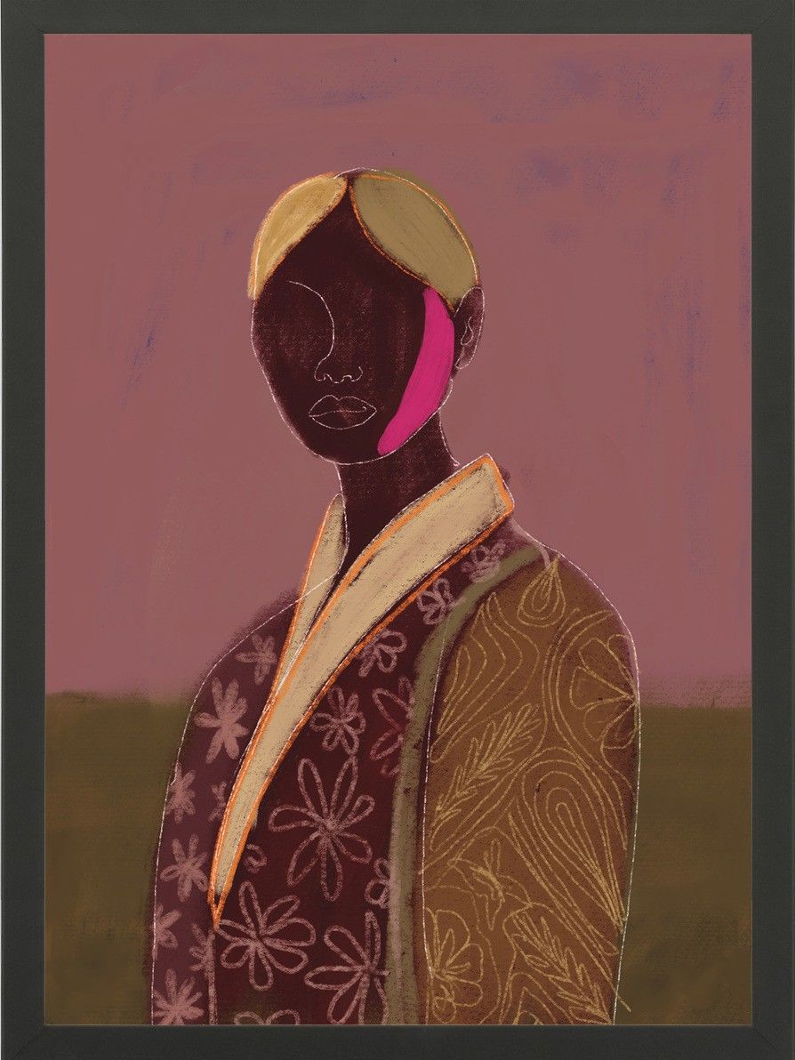 Art Print Silhouette Lady