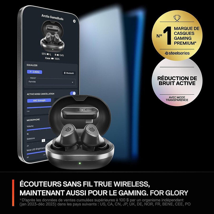 SteelSeries Arctis GameBuds for PlayStation - Noir
