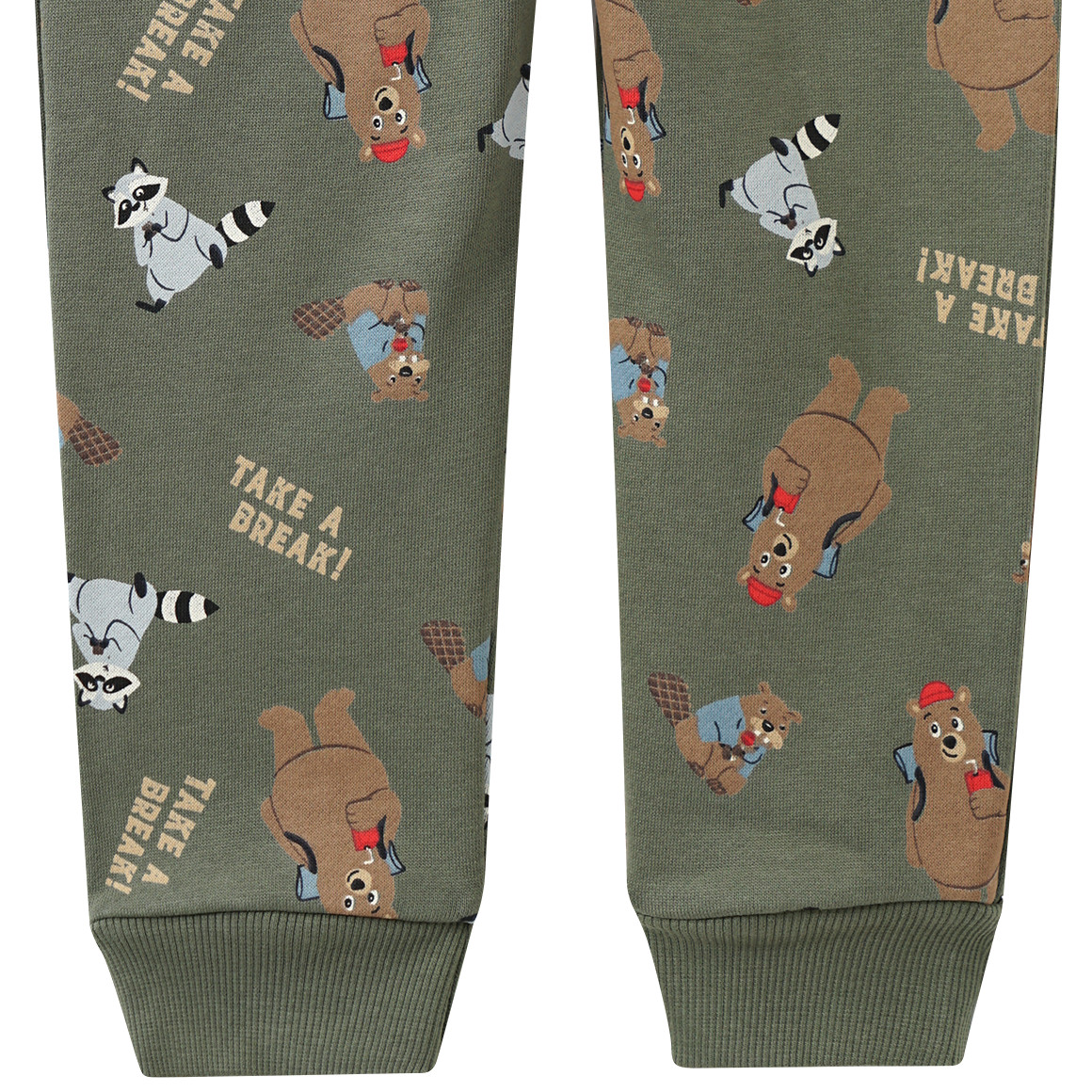 Topomini Baby Jogginghose mit Allover-Print dunkelgrün
