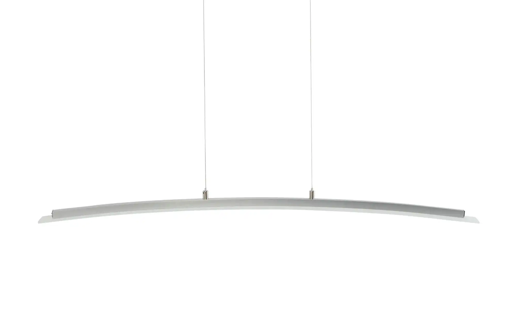 Fischer-Honsel LED-Pendelleuchte, Nickel-matt/ Glas gebogen