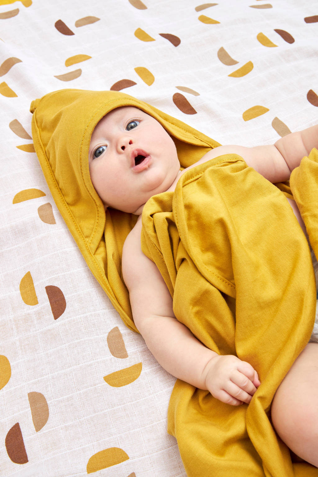 badcape - set van 2 Basic jersey Cheetah Honey Gold