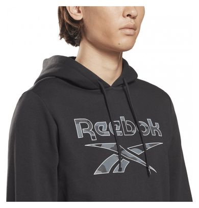 Sweat à capuche Reebok Identity Logo Camo Noir