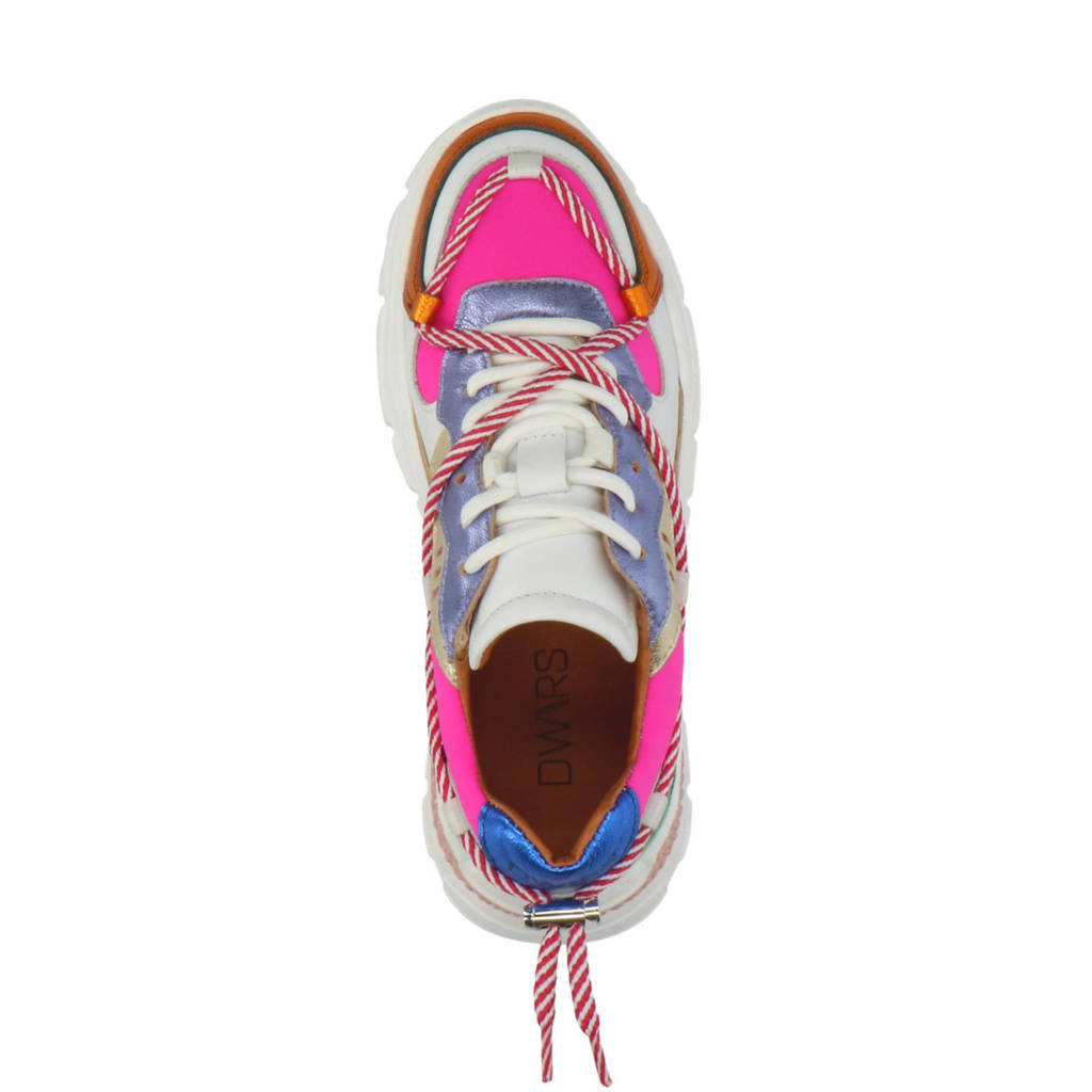 DWRS Jupiterleren sneakers wit multi