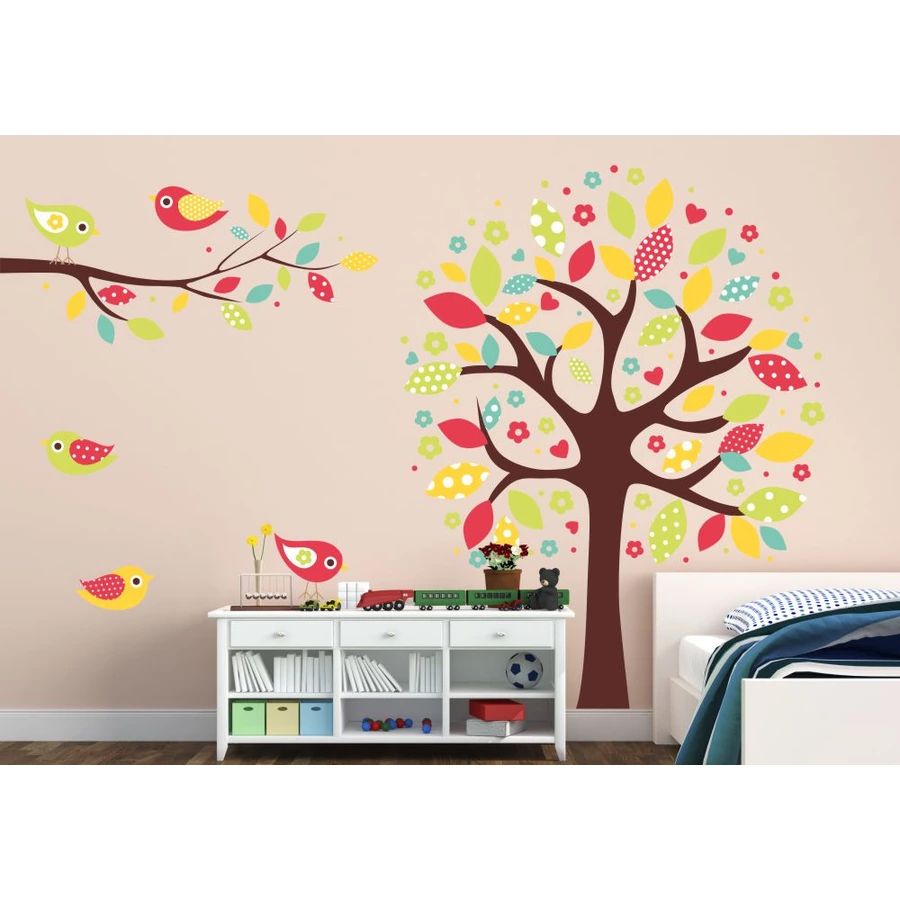 Nikima Wandtattoo 038 Wandtattoo bunter Baum bunt